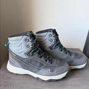 Vasque Gray and Teal Athletic Hiking Shoes